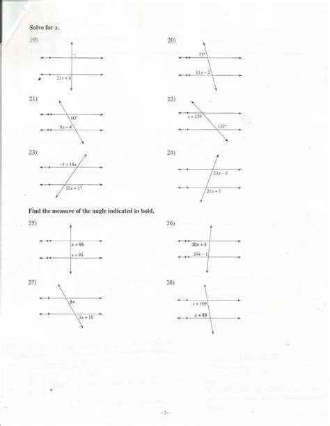 Here is the answer key to the review sheet for unit 1 c quiz: Geometry Unit 2 Parallel Lines And Transversals Worksheet ...