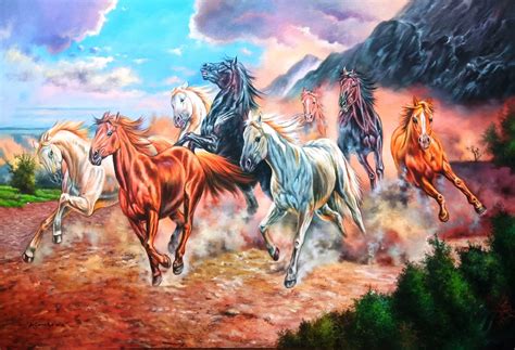 Detail Lukisan Kuda Lari Koleksi Nomer 50
