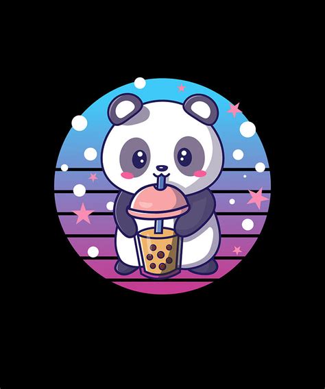 Bubble Milk Tea Boba Cute Bear Kawaii Aesthetic Digital Art By Fox