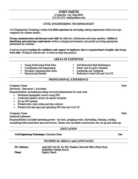 Worked as a leading engineering technician responsible for evaluating 100+ products. Civil Engineer Technologist Resume Template | Premium Resume Samples & Example