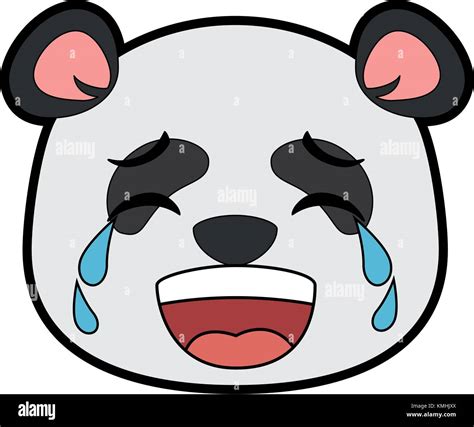 Panda Sad Emoji Chinese Bear Stock Vector Images Alamy