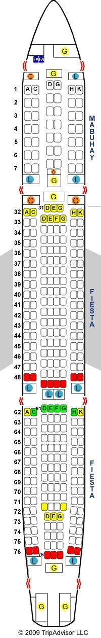 Philippine Airlines Seat Map