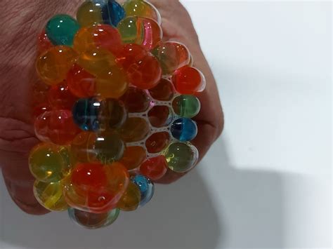 Fidget Toy 6cm Rainbow Orbeez Mesh Ball