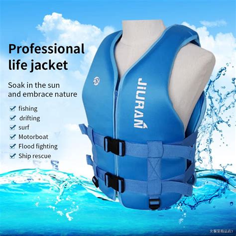 Adults Life Jacket Neoprene Safety Life Vest Water Sports Fishing Water Ski Vest Kayaking