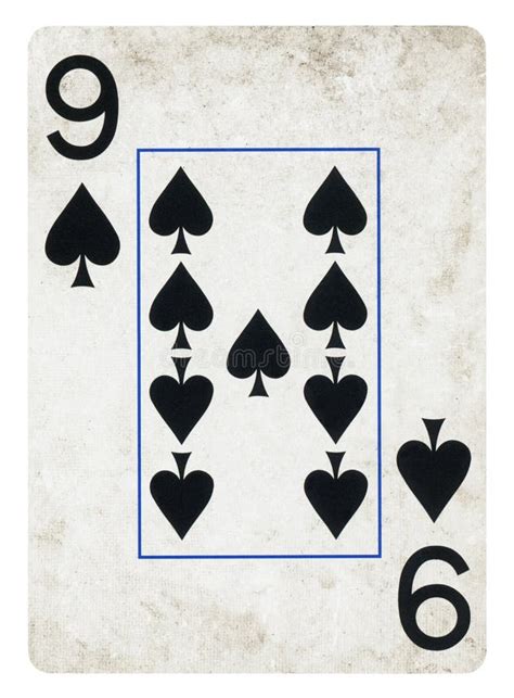 Nine Of Hearts Playing Card Isolated On White Stock Illustration