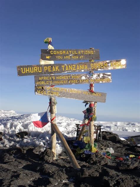 Top Mt Kilimanjaro The Roof Of Africa Stock Image Image 13859923