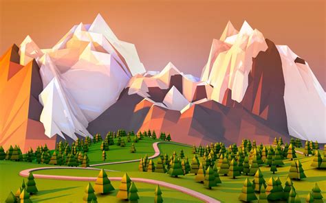 Low Poly Landscape Wallpapers Top Free Low Poly Landscape Backgrounds Wallpaperaccess