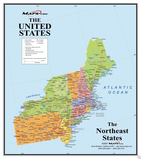 The Northeast Usa Map By Mapsdotcom Whatsanswer Time Zone Map Mid