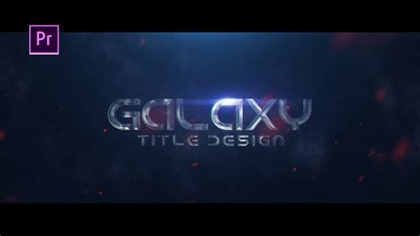 Galaxy Title Design Premiere Pro Templates Videohive