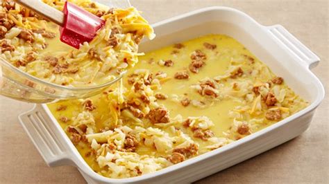 I first learned of this magical casserole one christmas eve quite a few years ago with my sister in law. Overnight Country Sausage and Hash Brown Casserole recipe from Pillsbury.com