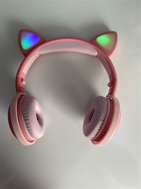 Kawaii Cat Ears And Paw Glowing Headphones My Heart Teddy