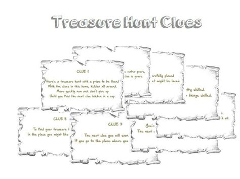 I featured your printable as the free printable of the day at the living montessori now facebook page; Indoor Rhyming Treasure Hunt Clues Printable - Instant ...