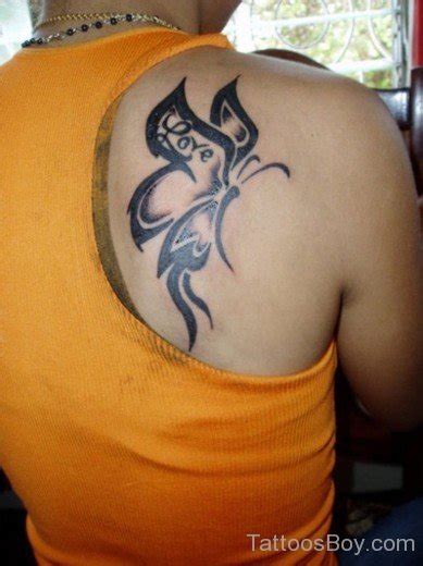 tribal butterfly tattoo design on back tattoos designs
