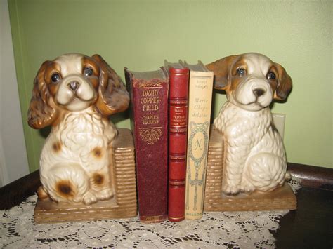 Antique Dog Bookends Dog Bookends Dog Decor Vintage Dog