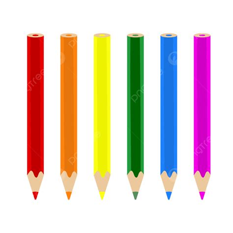 Hand Drawn Pencil Vector Art Png Cartoon Hand Drawn Color Pencil