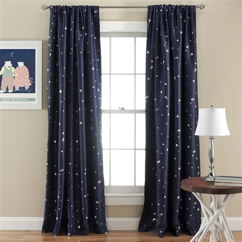Star Pattern Modern Window Curtain For Living Room Bedroom Thick Night