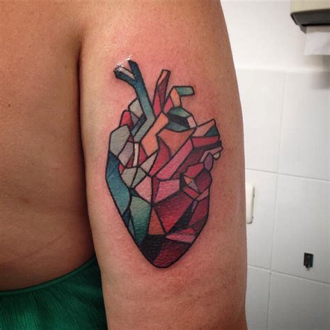 25 Geometric Heart Tattoo Design Ideas For Loving People