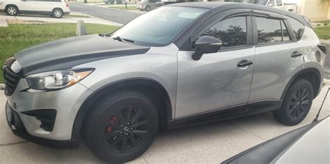 My 2016 Mazda Cx 5 Carbon Wrapped Hood And Roof Along Side Other