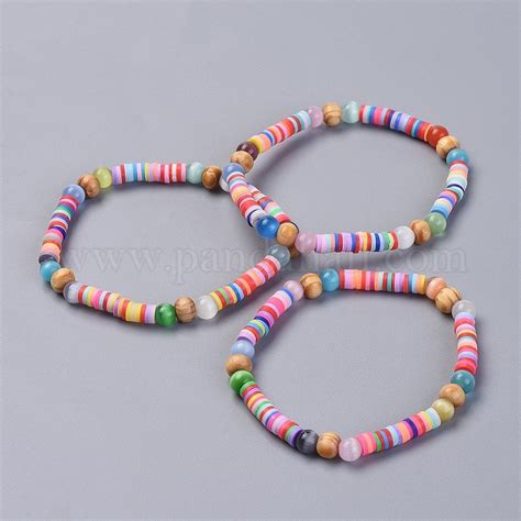 Wholesale Eco Friendly Handmade Polymer Clay Heishi Beads Stretch