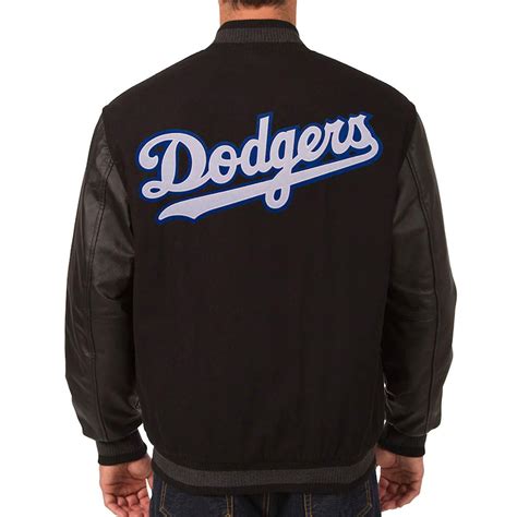 Woolleather Los Angeles Dodgers Black Varsity Jacket Jackets Masters