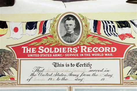 Estate Found 1917 United States Army World War I Soldiers Record