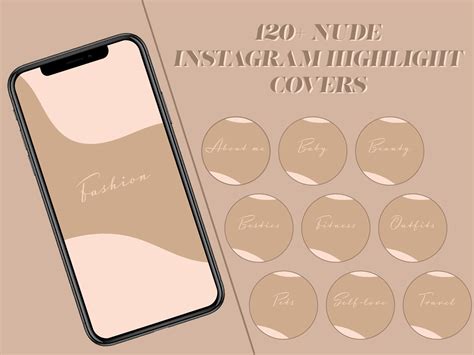 Nude Instagram Highlight Covers IG Story Icons Covers Instagram Stories Text Highlights