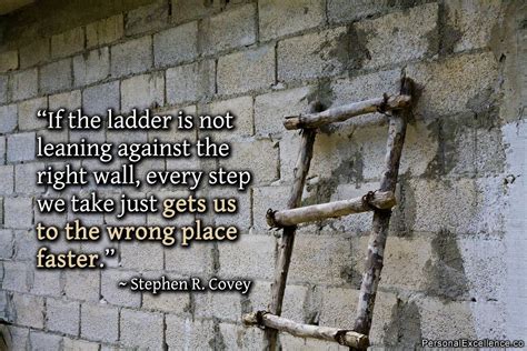 “if the ladder is not leaning against the right wall every step we take just gets us to the