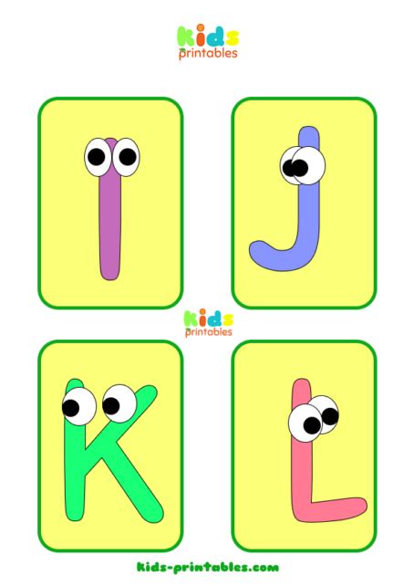 Funny Letters Flashcards Kids Printables