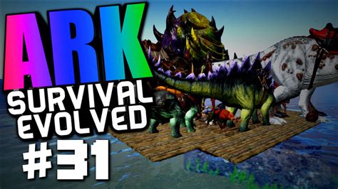 Ark Survival Evolved 31 Base Destruction New Swamp Base Dino Barge