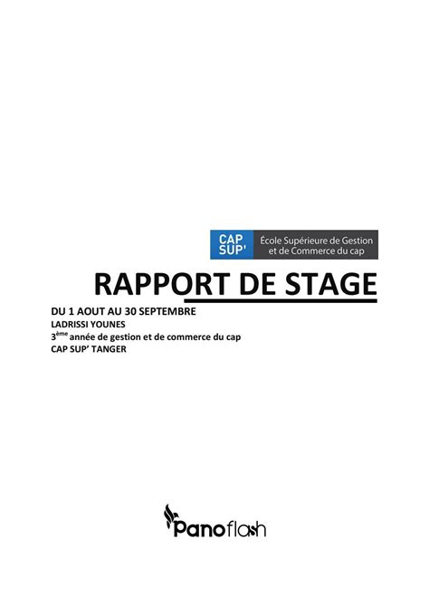 Rapport De Stage 2017 Cap Sup By Ladrissi Younes Issuu