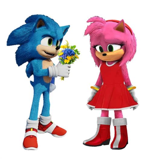 Sonic Giving Flowers To Amy Shadow The Hedgehog Hedgehog Movie Sonic