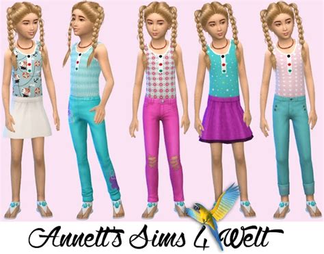 Sims 4 Ccs The Best Accessory Swimsuits For Girls By Annett85