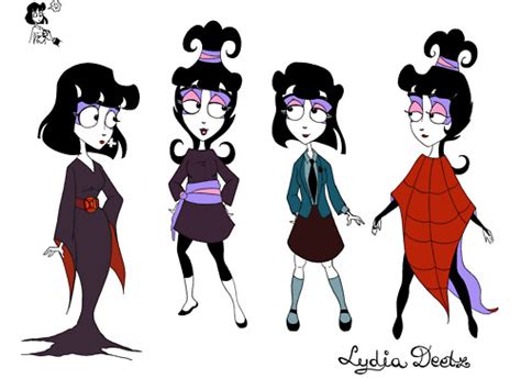 This listing is acrylic/wooden charms of beetlejuice and lyia based off of the broadway musical beetlejuice! Image - Lydia Deetz Animated - 4 Images in Color.jpg ...