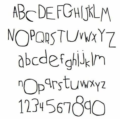 They are filled with poison like industrial, nuclear and chemical waste. Child Handwriting Fonts: | Kids handwriting font ...