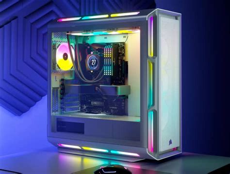 Icue 5000t Rgb Tempered Glass Mid Tower Atx Pc Case — White