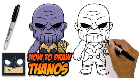 How To Draw Thanos The Avengers Step By Step Tutorial Youtube In