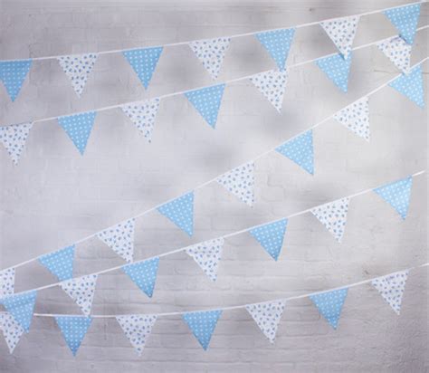 Forget Me Not Blue Floral Bunting The Cotton Bunting Company