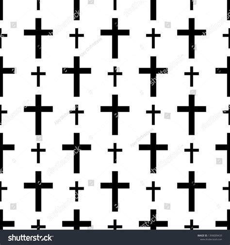 Christian Cross Seamless Pattern Vector Art Illustration Ad