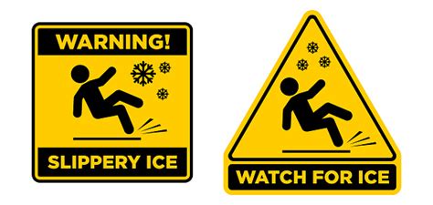 Slippery Ice Warning Sign Stock Illustration Download Image Now Ice