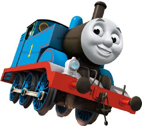 Thomas The Tank Engine Is Flying Through The Air