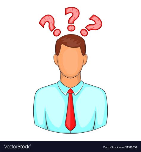 man with question mark icon cartoon style vector image the best porn website