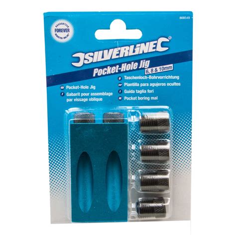 Silverline 868549 Pocket Hole Jig Kit With 342613 Dowel Drill Bit Set