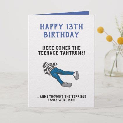 Personalized Funny Th Birthday Teenager Card Zazzle Birthday Cards For Babes Th