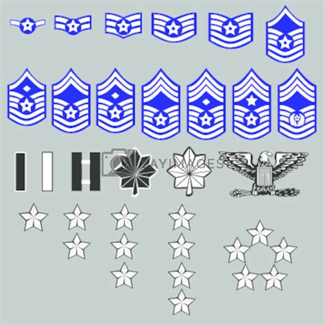 Royalty Free Vector Us Air Force Rank Insignia By Lhfgraphics