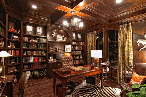 Designing a masculine home office entails features of wood, simple desk designs and accents that complement and define the space. Masculine Office Decor — Gentleman's Gazette