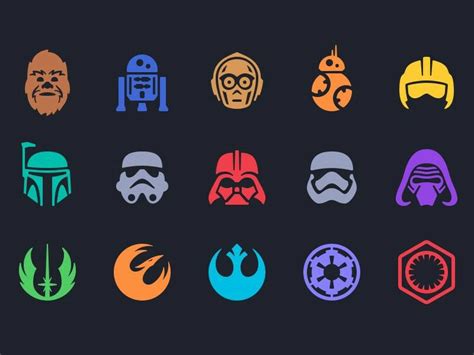 Star Wars Characters And Symbols More Star Wars Party Theme Star Wars Star Wars Tattoo Star