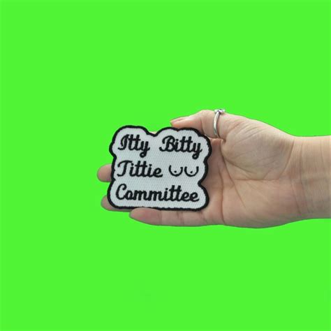 Itty Bitty Titty Commitee Embroidered Iron On Patch Bg4 Etsy