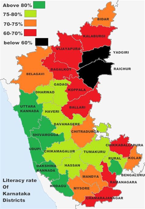 Karnataka District Map With Names