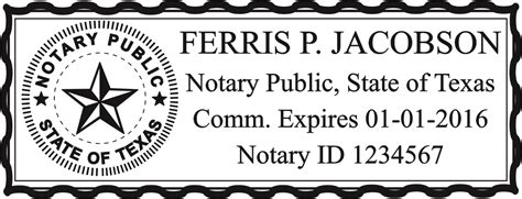 Texas Ml165 Pre Inked Notary Seal Stamp