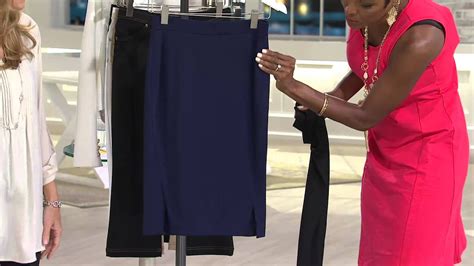 Susan Graver Premier Knit Comfort Waist Pull On Slim Skirt With Jennifer Coffey Youtube